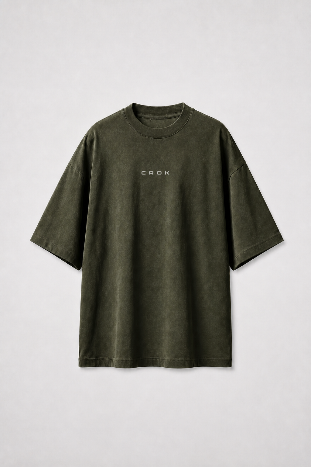 Oversized Stone CROK Verde · CROK branco