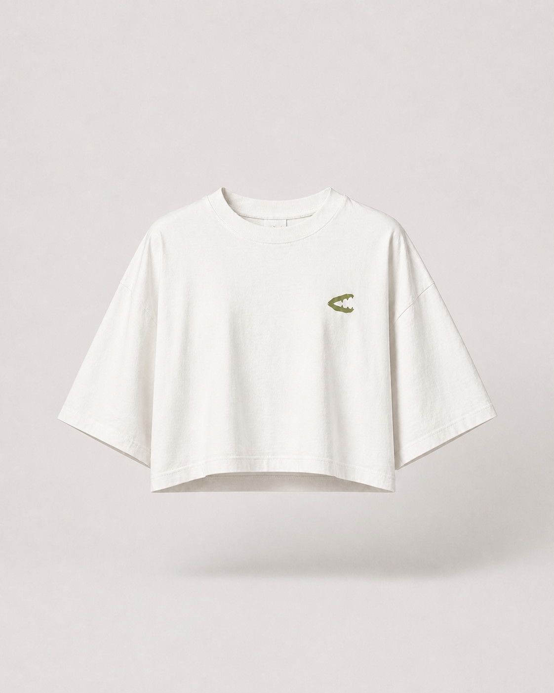 Cropped Oversized CROK Off White